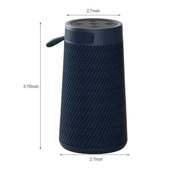 Bluetooth-högtalare, trådlös, bärbar, ultralång standby, pluggbar subwoofer, stor volym, Mini Outdoor Home Mini Audio System（Blå）