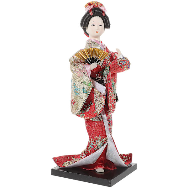 1 stk. japansk stil geisha dukke kimono dukke dekorativ borddekoration (27X9.5CM, forskellige farver)