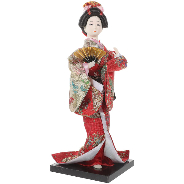 1 stykke japansk stil geisha dukke kimono dukke dekorativ borddekorasjon (27X9.5CM, forskjellige farger)