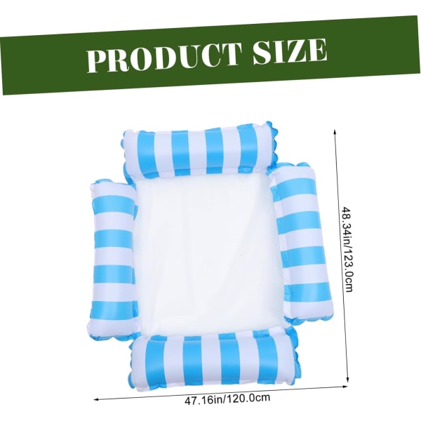 Vandsvømmende sofa pool flydende hængekøje pool flydende solbadning pool flydende pool (blå)