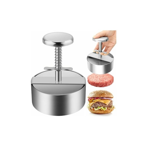 304 Rostfritt Stål Burger Press - Justerbar Hackad Biff Burger Press - Non-Stick - Perfekt för Familjesammankomster, Fester