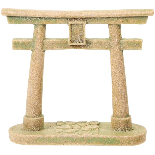 Miniatyr japansk Torii-portstaty Miniatyrlandskap Torii-portrekvisita Minihemdekoration (8,10X7,10X2,90CM, som visas på bilden)