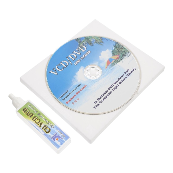 1 sett med diskrensesett spillervedlikeholdsutstyr egnet for CD/vcd/dvd-spillere (11.9X11.9X0.1CM, blå)