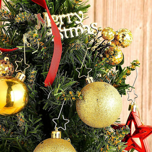 Julgranskula Kråkor Julstjärnformade Ornament Metall Julgransprydnad Hängande Stjärnkrokar Dekoration för Hängande Dekor