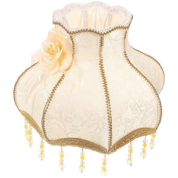 European style lampshade modern lampshade table lampshade scallop dome lampshade (e27) (31X31cm, as shown in the picture)