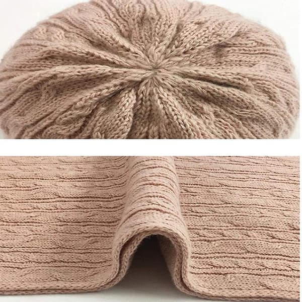 Dames sjal hat handsker sæt Varm vinter hat sne hat handsker sæt-Pink