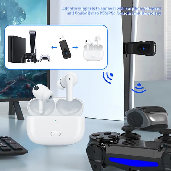 Kompakt bärbar Bluetooth-kompatibel spelkontrollkonverter för Switch Oled Ps5