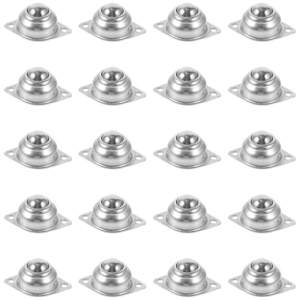 20-pack kullagerskruvfäste stålkulor universalenhet (4,8 x 3,2 cm, silver)