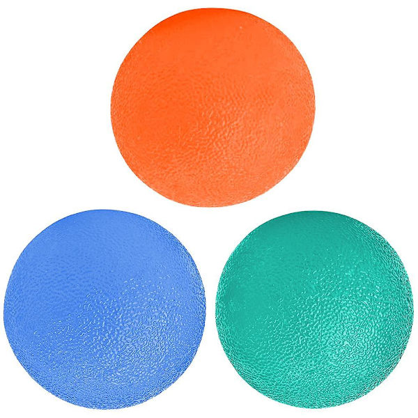 Grip|3 st runda greppboll - orange+blå+grön