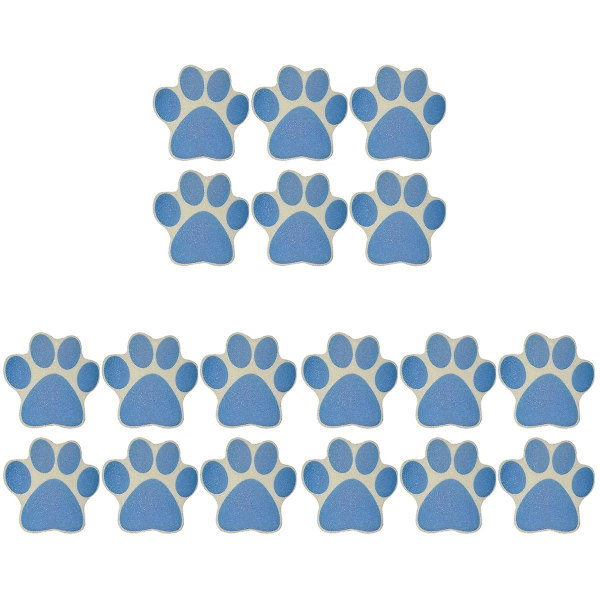 18 st tecknade vattentäta badkarsdekaler söta vattentäta badrumsklistermärken (11,4X11,4X0,1 cm, blå)
