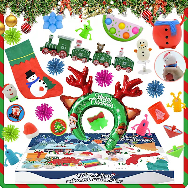 24-delad DIY handriven blindbox julkalender med nedräkning blindbox jul blindbox barnfestgåva jul leksak