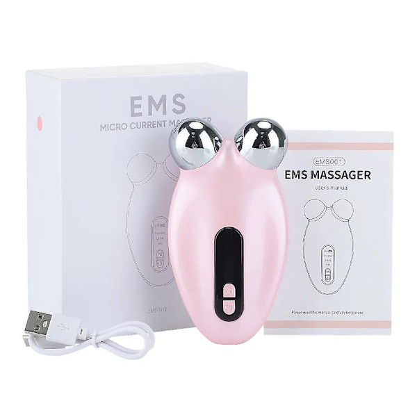 Ems ansiktsmassager rulle mikroström ansiktslyftningsmaskin（Vit）