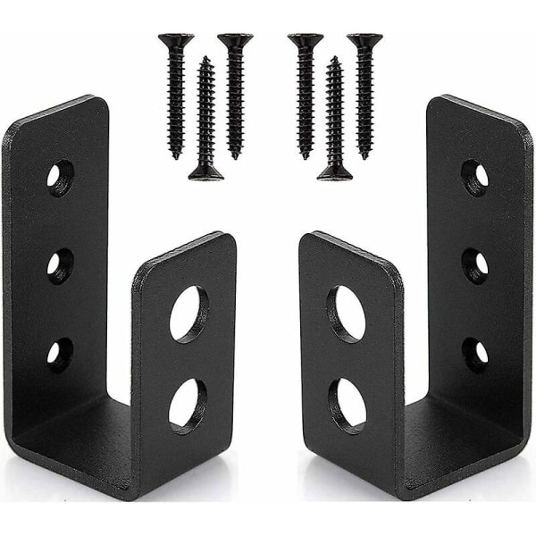 2-pack kraftiga ståldörrfästen för 2x4 dörr, U-formad säkerhetsstång