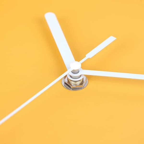 Senapsgul väggklocka tyst modern väggklocka stor 3D siffror barn flickor sovrum kök badrum vardagsrum 30cm