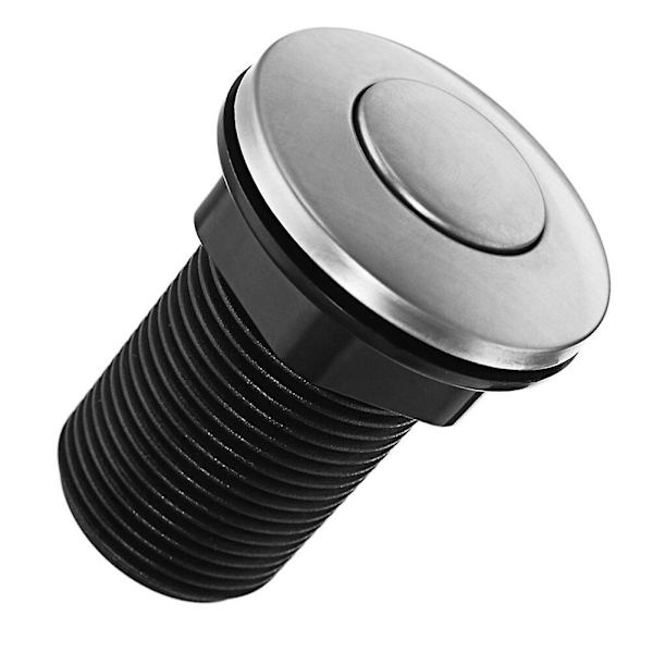 32 mm:n ruostumattomasta teräksestä valmistettu ruoantähteiden hävityslaitteen ilmapainike, pneumaattinen painike, musta (32 s:n ilmapainike ja 1,5 metrin ilmaletku) (6,7 x 4,6 x 4,6 cm, musta)