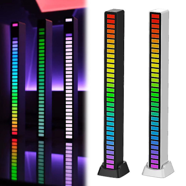Led Rgb Atmosfär Strip Lights Bar Music Sync Pickup Rhythm Ambient Usb Lamp（Vit）
