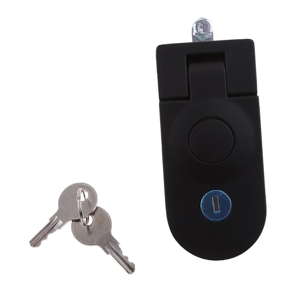2 stk. Kompresjonssvart Flush Mount Push Locks Latch Tool Box Camper Trailer