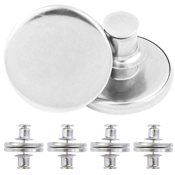 5 par gardinmagnetlukning vægtmagnetknap gardinmagnetholder (3X1.7X1.7CM, sølv)