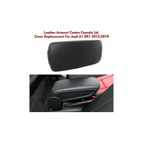 Läderarmstöd Center Console Lock Cover Ersättning För Audi A1 8X1 2012-2018 Svart,Svart