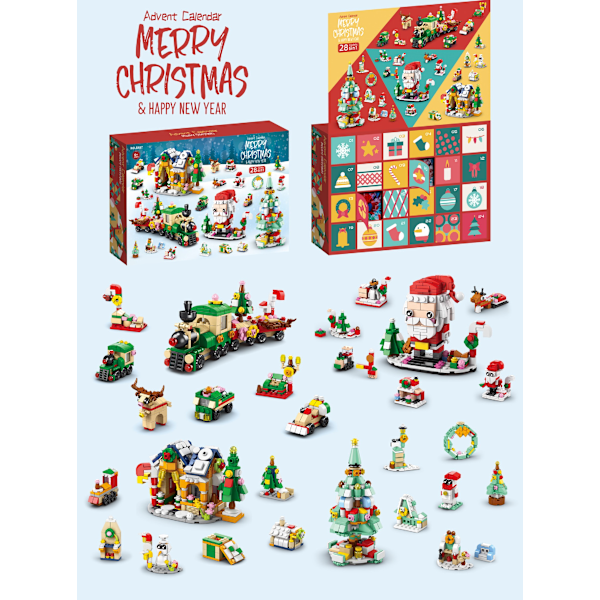 24-delad DIY handriven blindbox julkalender med nedräkning blindbox jul blindbox barnfestgåva jul leksak