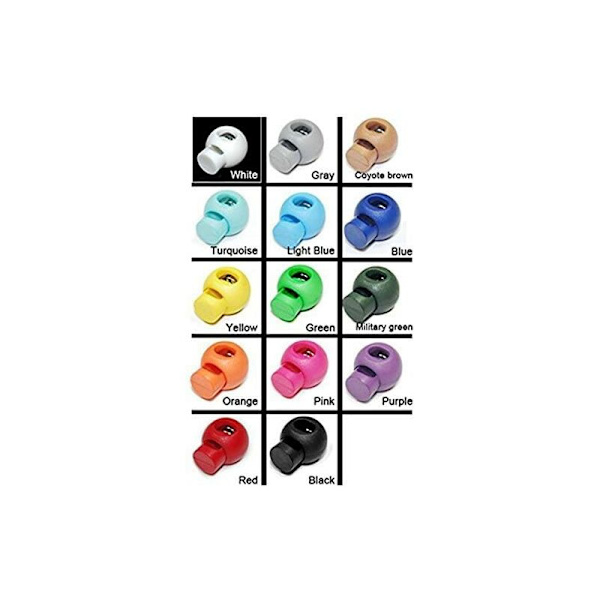 Gap Cord Plugs, Runda, Ball Rocker, Plast, Slumpmässig Färg, 25-pack (Slumpmässig Färg)