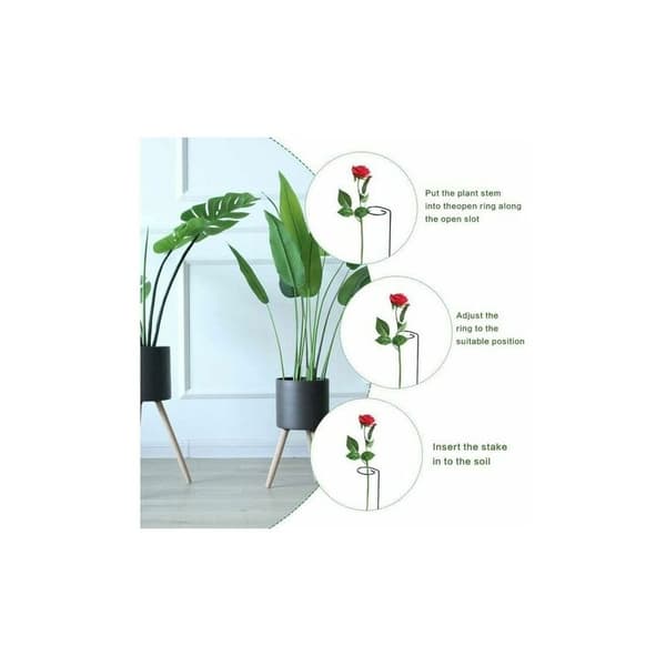 50-pack 38 cm gröna växtstöd för trädgården