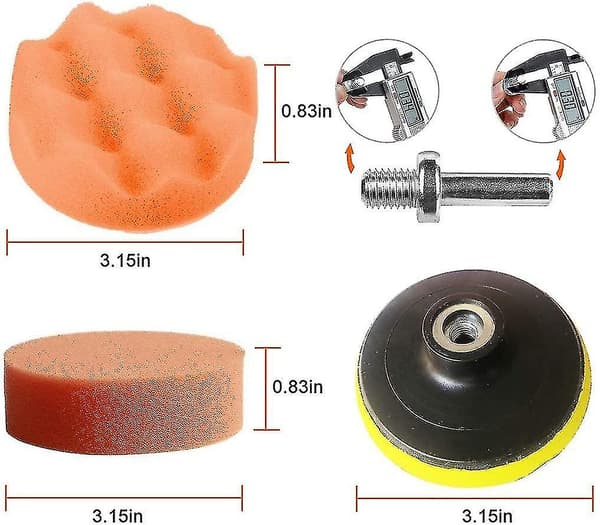 22-pack bilpoleringssvampar med M10-adapter