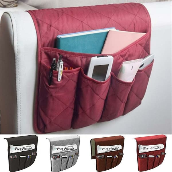 Fickförvaringsväskor Soffa Fåtölj Armstöd Caddy Multifickor Organizer Hållare Påse
