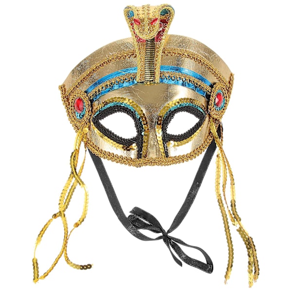 Halloween-naamio, egyptiläinen tyyli, puolinaamio, naisten naamio, cosplay-rekvisiitta, Halloween-juhlatarvikkeet (38 x 21 cm, kuten kuvassa 2)