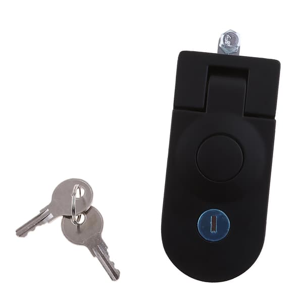 2 stk. Kompresjonssvart Flush Mount Push Locks Latch Tool Box Camper Trailer
