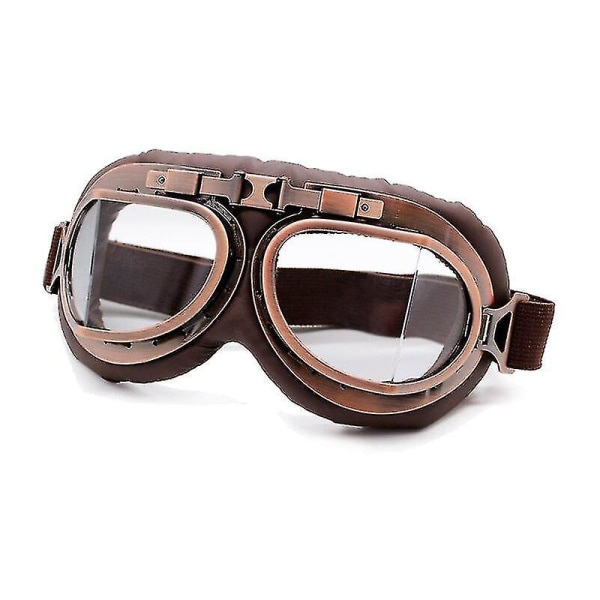 1 stk. Transparent linse retro briller (brun stel)