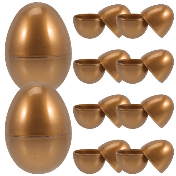 10 kultaa muovista pääsiäismunaa täytettävä pääsiäismuna pääsiäismunan muotoinen karkkirasia (7,5x5,5 cm kuvan osoittamalla tavalla)