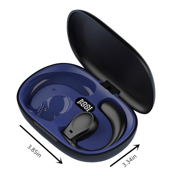 Trådlöst headset Bluetooth-ledning inte i örat Sports Crazy Dumping inte av hög ljudkvalitet Bluetooth-headset（Svart）