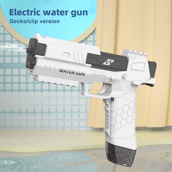 Elektrisk vandpistol 550 cc + 60 cc automatiske højtydende sprøjtepistoler til voksne og børn (hvid)