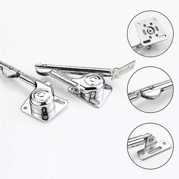 Hydraulisk stöd gångjärn, set om 2 mjukstängande fällbara lockstöd för köksskåpsdörr
