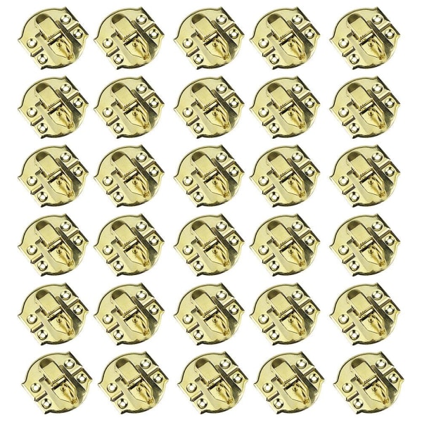 30 stykker spenne retro spenne skuff dekorasjonsspenne forsyning (1X2.7X3CM, gul)
