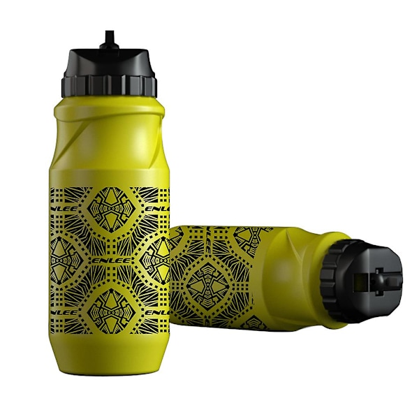 Vattenflaska i diamantkvalitet, 650 ml, BPA-fri, dricksvattenflaska Pp-vattenbur (gul abstrakt stil)