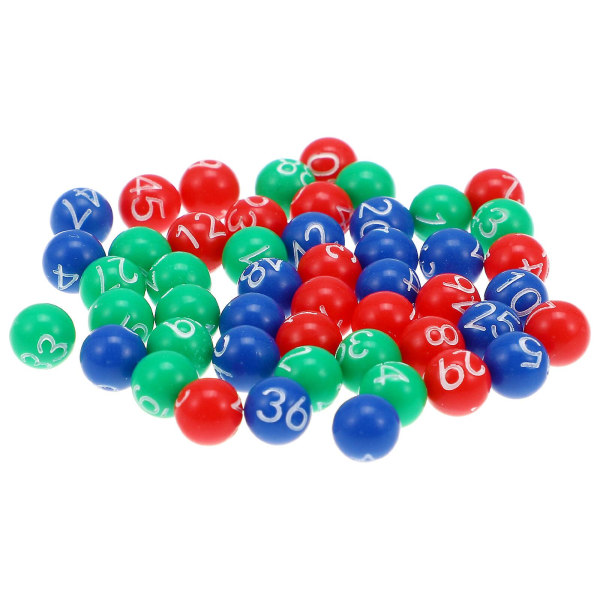 49 deler tennistilbehør nummererte baller lotteriballer bingoburballer flerfargede bingoballer (0,8X0,8X0,8CM, flerfarget)