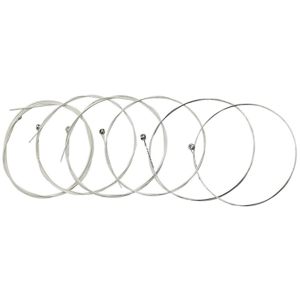 6-pack folk gitarrsträngersättning gitarrsträngar koppar legeringssträng gitarrtillbehör (11.40X11.20X0.20CM, som visas på bilden)