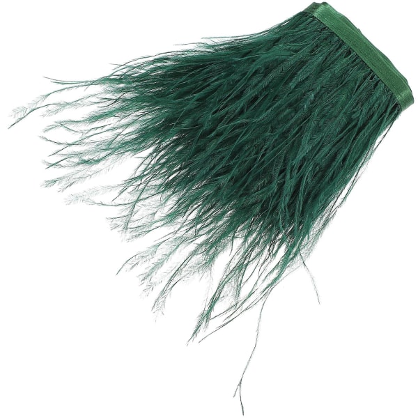 2M Strutsin höyhen simuloitu leikkausnauha teippi mekkoompelua varten askarteluun vaatteiden tee-se-itse-koristeluun (musta vihreä), kuten kuvassa)