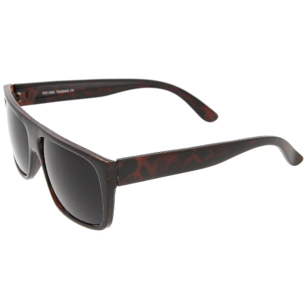 Retro Flat Top Leveät Sanka Eazy E Style Suorakulmaiset Aurinkolasit 57mm（Kilpikonnansavu）