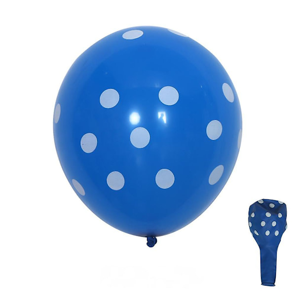 Festa Ballonger av Premiumkvalitet, 12 Tums Latex Prickballonger Flerfärgade, Perfekta för Bröllop Födelsedagsfest Högtidsdekoration (Blå Vit)