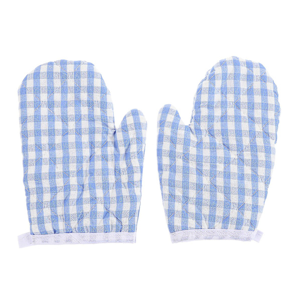 2-pack ugnsvantar för barn, köksvantar, värmebeständiga mikrovågsugnsvantar, barnhandskar för kök (17,00 x 12,00 x 2,00 cm, blå)