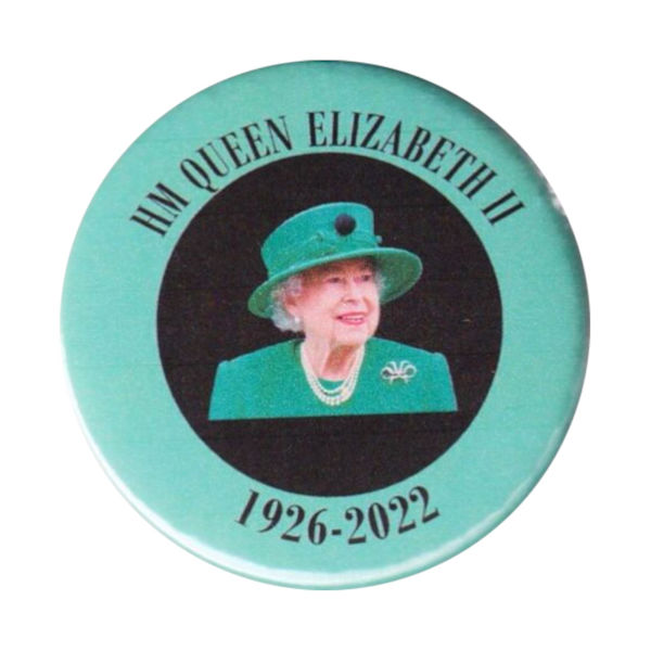 Dronning Elizabeth II Mindebrystspænde - Nemt bærbart mærke til tøj, tasker og vægge（grøn）