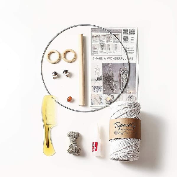Macrame uggla väggdekoration gobeläng kit, bohemiska ugglor, drömfångare handvävd gobeläng