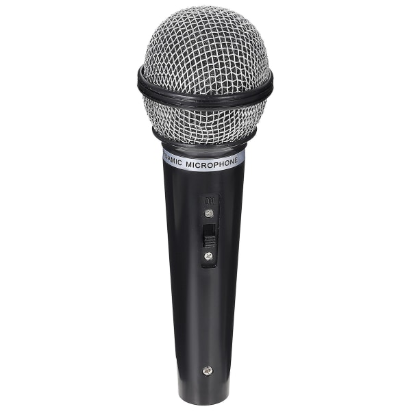 1 stk simulert mikrofon plastsimulert mikrofon falsk mikrofon leketøy (svart) (16.50X5.00X5.00CM, svart)