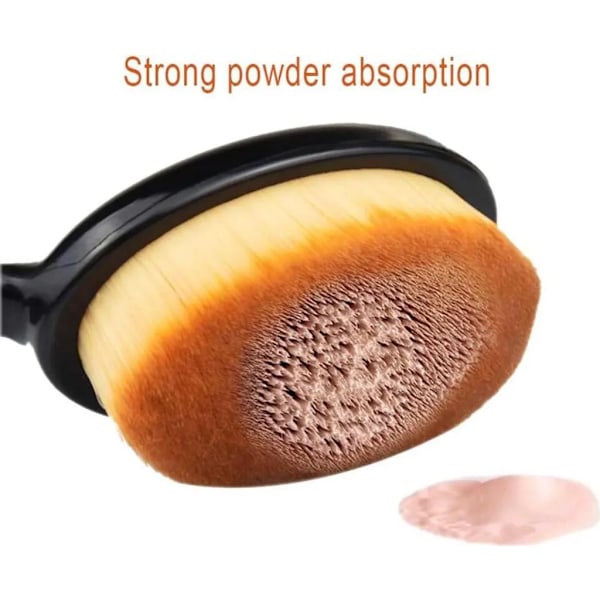 2-delad Grön Professionell Sminkborste Set - Foundation, Puder, Ögonskugga Blanding