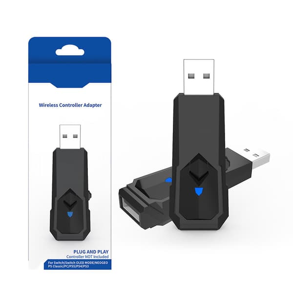 Kompakt bärbar Bluetooth-kompatibel spelkontrollkonverter för Switch Oled Ps5
