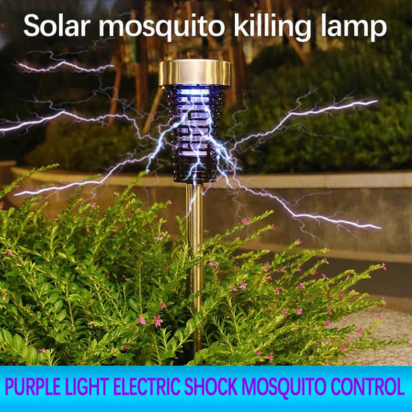 2PC Powered LED Myggdödande Insektslampor Trädgård（A）