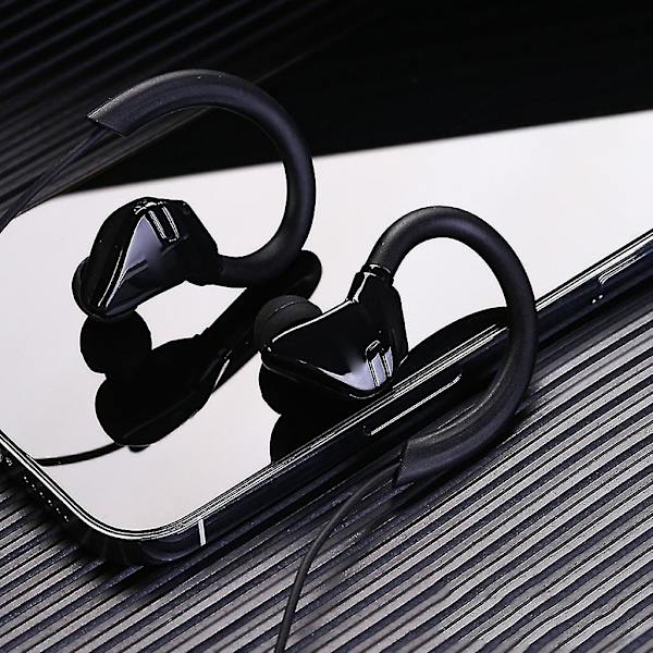 Sports Wired Earbuds Earphones Sweatproof In Ear Exercise Workout Gym Ear Buds（Rød）